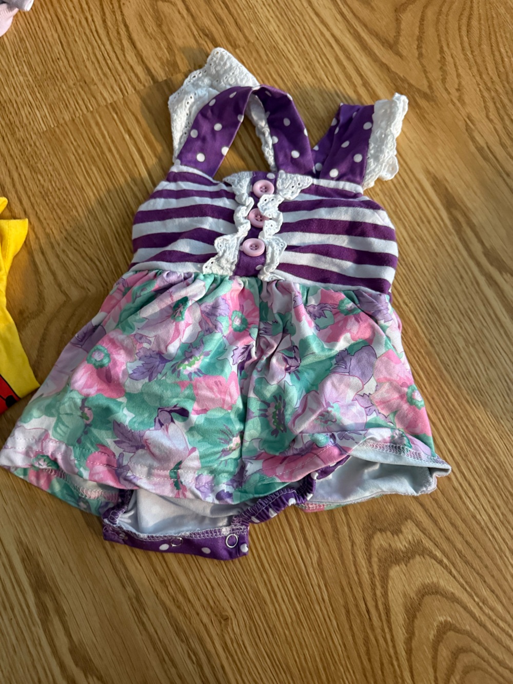 Girls Floral & Striped Purple Sundress - Kids Accessories